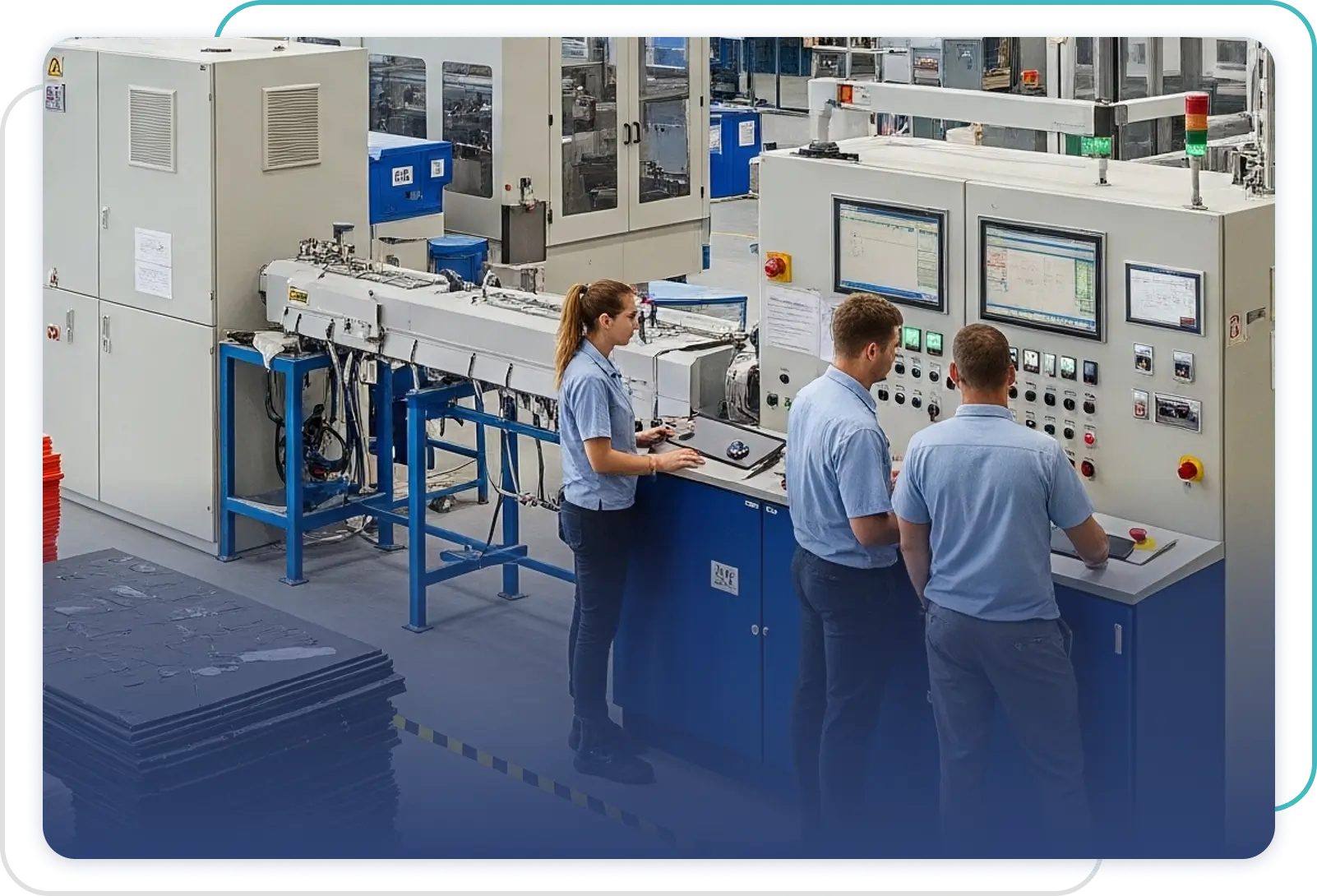 Real-time control over cycle times plastic industry image